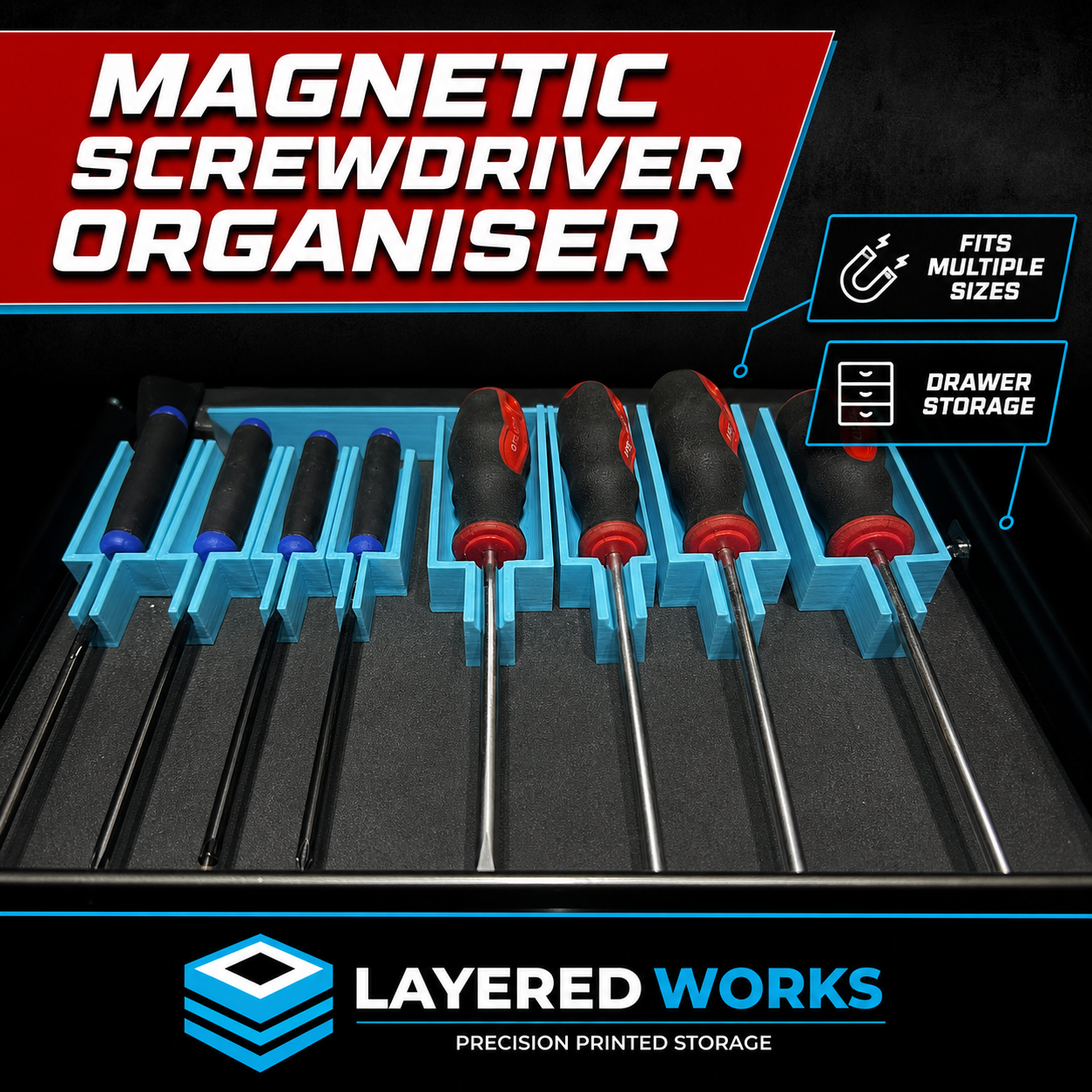 Screwdriver Organiser | Magnetic 1 Screwdriver Organiser | Magnetic