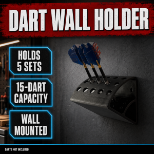 Wall Mounted DART HOLDER | Holds 5 SETS OF DARTS