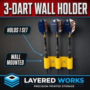 Wall Mounted 3-DART HOLDER | Holds 1 SET