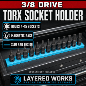 3/8" Torx Socket Holder | Magnetic Socket Organiser