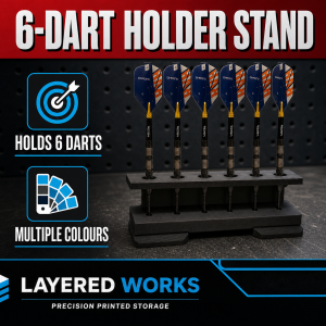 Dart Holder Stand (Holds 6 Darts) - Multiple Colours