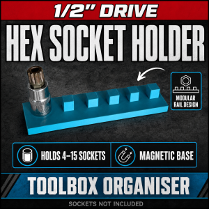 1/2" Hex Socket Holder | Magnetic Socket Organiser