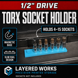 1/2" Torx Socket Holder | Magnetic Socket Organiser