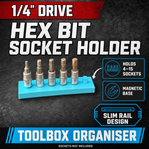 1/4" Hex Bit Socket Holder | Magnetic Socket Organiser
