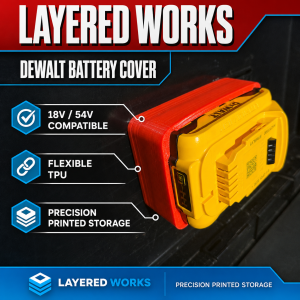 Our Products 29 Magnetic Battery Cover/Case For DeWalt 18v/54v | Rubber/TPU | Multiple Colours