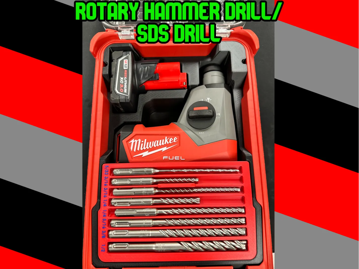 Milwaukee M12 SDS Rotary Hammer Insert for PACKOUT 3 Milwaukee M12 SDS Rotary Hammer Insert for PACKOUT - Image 3