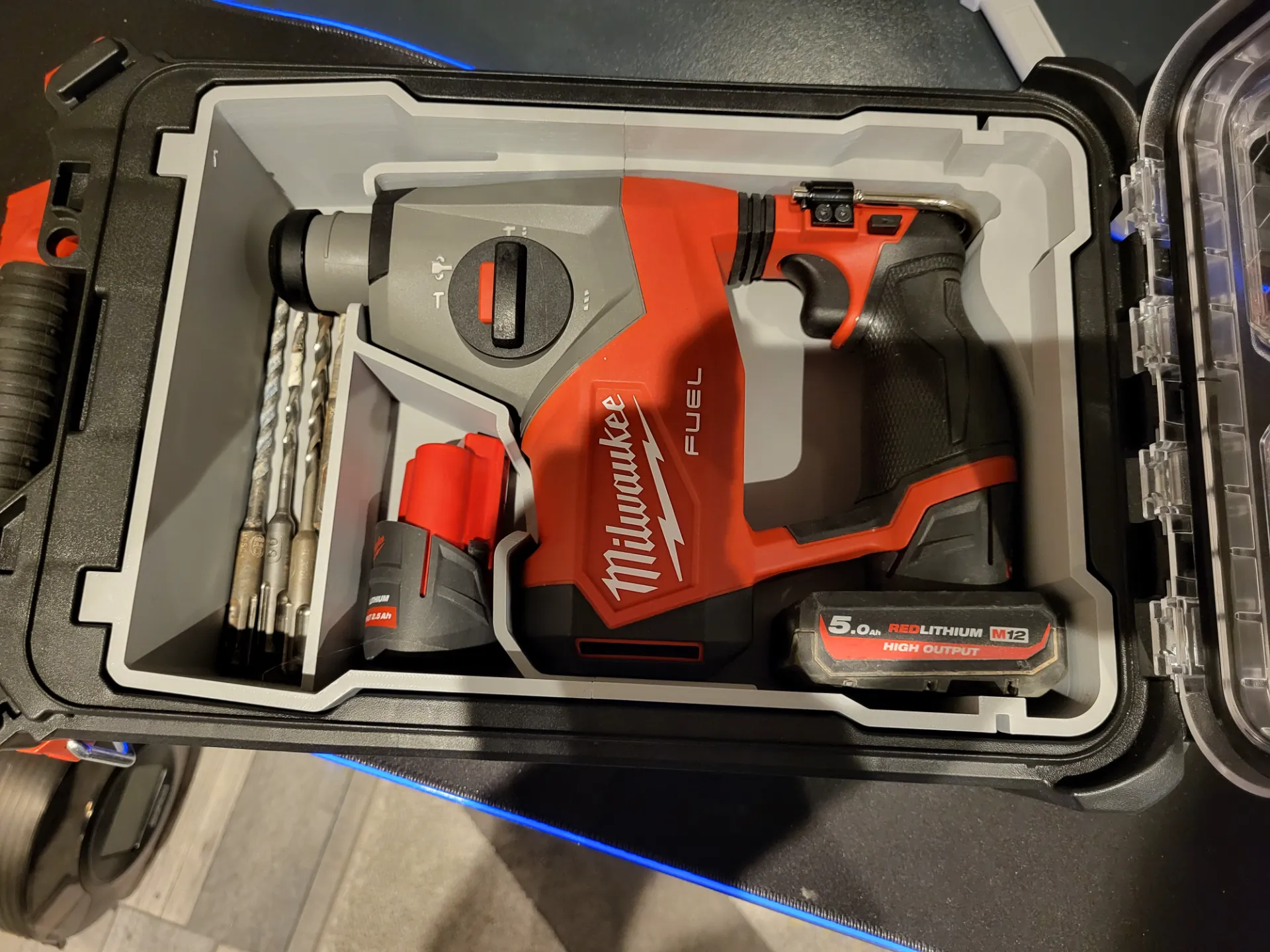 Milwaukee M12 SDS PACKOUT Compact Organiser Insert 2 Milwaukee M12 SDS PACKOUT Compact Organiser Insert - Image 2