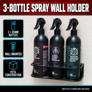 Our Products 34 3-Bottle Car Detailing Spray Holder – 65mm Wall Mount