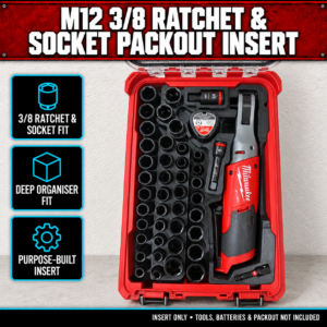 Our Products 29 Milwaukee M12 3/8 Ratchet & Socket PACKOUT Insert