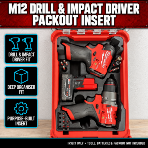 Our Products 30 Milwaukee M12 Drill & Impact Driver PACKOUT Insert