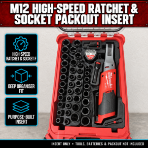 Our Products 32 Milwaukee M12 High-Speed Ratchet & Socket PACKOUT Insert