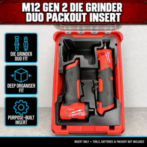 Our Products 34 Milwaukee M12 Gen 2 Die Grinder Duo PACKOUT Insert