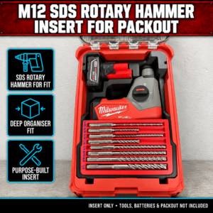 Our Products 35 Milwaukee M12 SDS Rotary Hammer Insert for PACKOUT