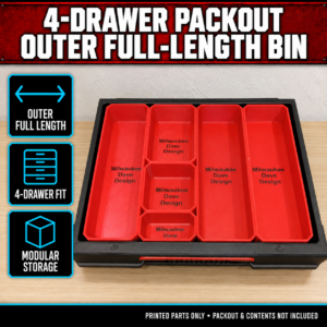 Milwaukee 4-Drawer PACKOUT Outer Full-Length Bin