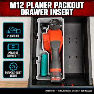 Milwaukee M12 Planer PACKOUT Drawer Insert