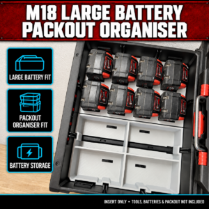 Milwaukee M18 Large Battery PACKOUT Organiser