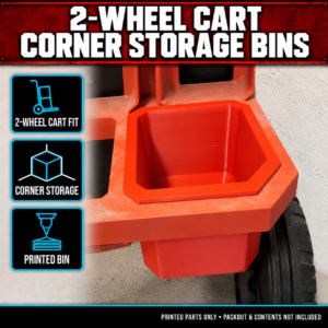 Milwaukee 2-Wheel Cart Corner Storage Bins