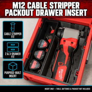 Milwaukee M12 Cable Stripper PACKOUT Drawer Insert