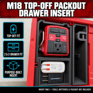 Milwaukee M18 TOP-OFF PACKOUT Drawer Insert