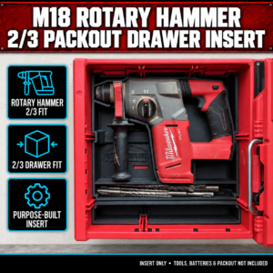 Our Products 27 Milwaukee M18 Rotary Hammer 2/3 PACKOUT Drawer Insert