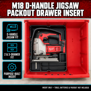 Our Products 28 Milwaukee M18 D-Handle Jigsaw PACKOUT Drawer Insert