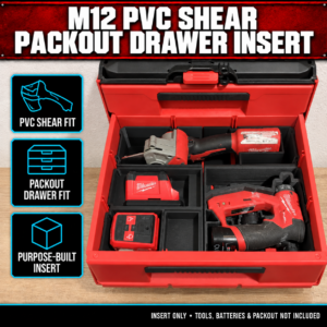 Our Products 32 Milwaukee M12 PVC Shear PACKOUT Drawer Insert