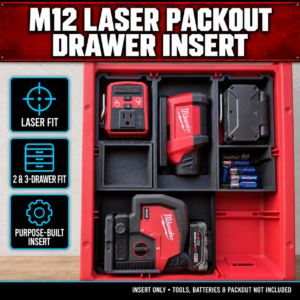 Our Products 35 Milwaukee M12 Laser PACKOUT Drawer Insert