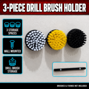3-Piece Drill Brush Wall Holder