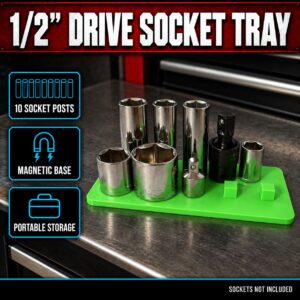 Our Products 29 10-Socket 1/2-Inch Drive Portable Magnetic Socket Tray