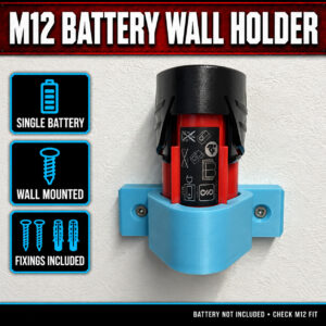 Milwaukee M12 Single Battery Wall Holder – product features and example use