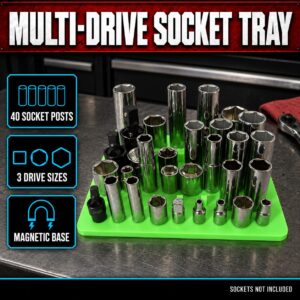 Our Products 31 40-Socket Multi-Drive Portable Magnetic Socket Tray