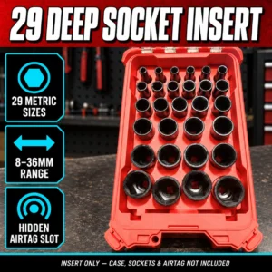 Our Products 36 Milwaukee Mechanics Packout Insert - Metric 29x Deep Socket Holder