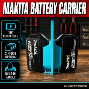 Our Products 27 Makita 18V Battery Carrier Holds 2-6 Batteries | Battery Organiser