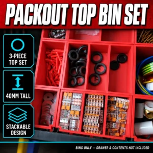 Milwaukee PACKOUT Drawer Centre Bins – Top Set