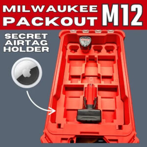 Milwaukee Packout Insert - M12 Batteries - 10x Batteries & Airtag